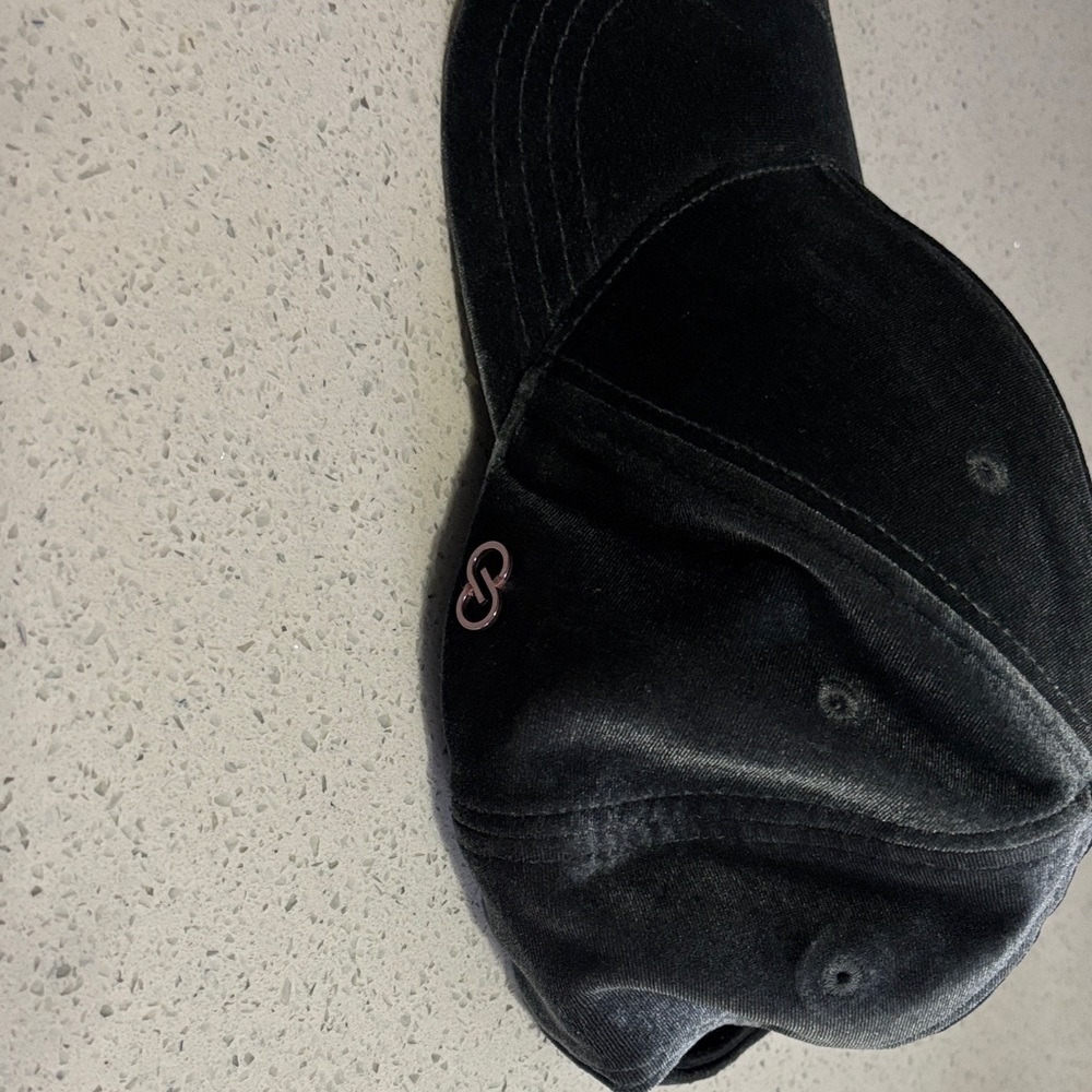 CALIA by Carrie Underwood Charcoal Velvet Baseball Hat - Picture 2 of 5
